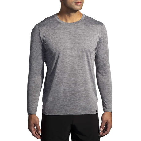 Brooks Luxe chandail de course à manches longues homme live - Heather Charcoal