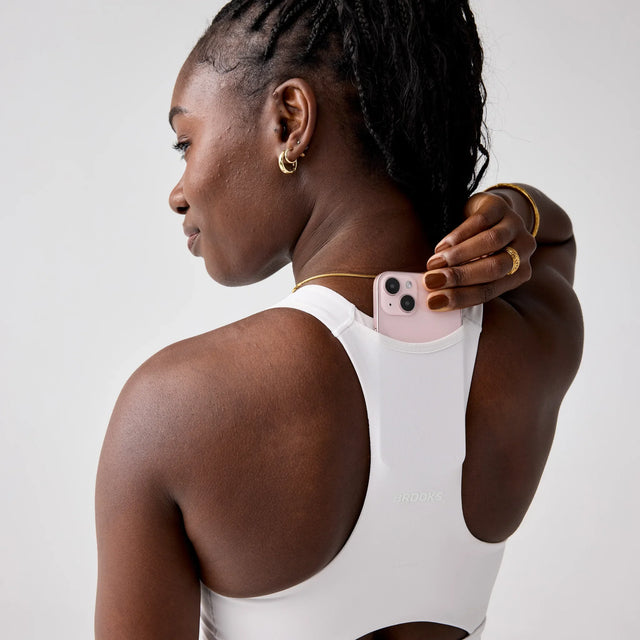 Brooks Luxe Pocket Bra soutien-gorge - Blanc