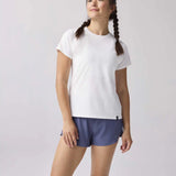 Brooks Luxe T-shirt de course à pied à manches courtes pour femme - Blanc