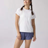 Brooks Luxe T-shirt de course à pied à manches courtes pour femme - Blanc