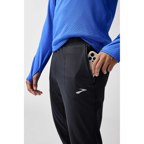 Brooks Momentum Thermal pantalon de course à pied pour homme poche - Noir
