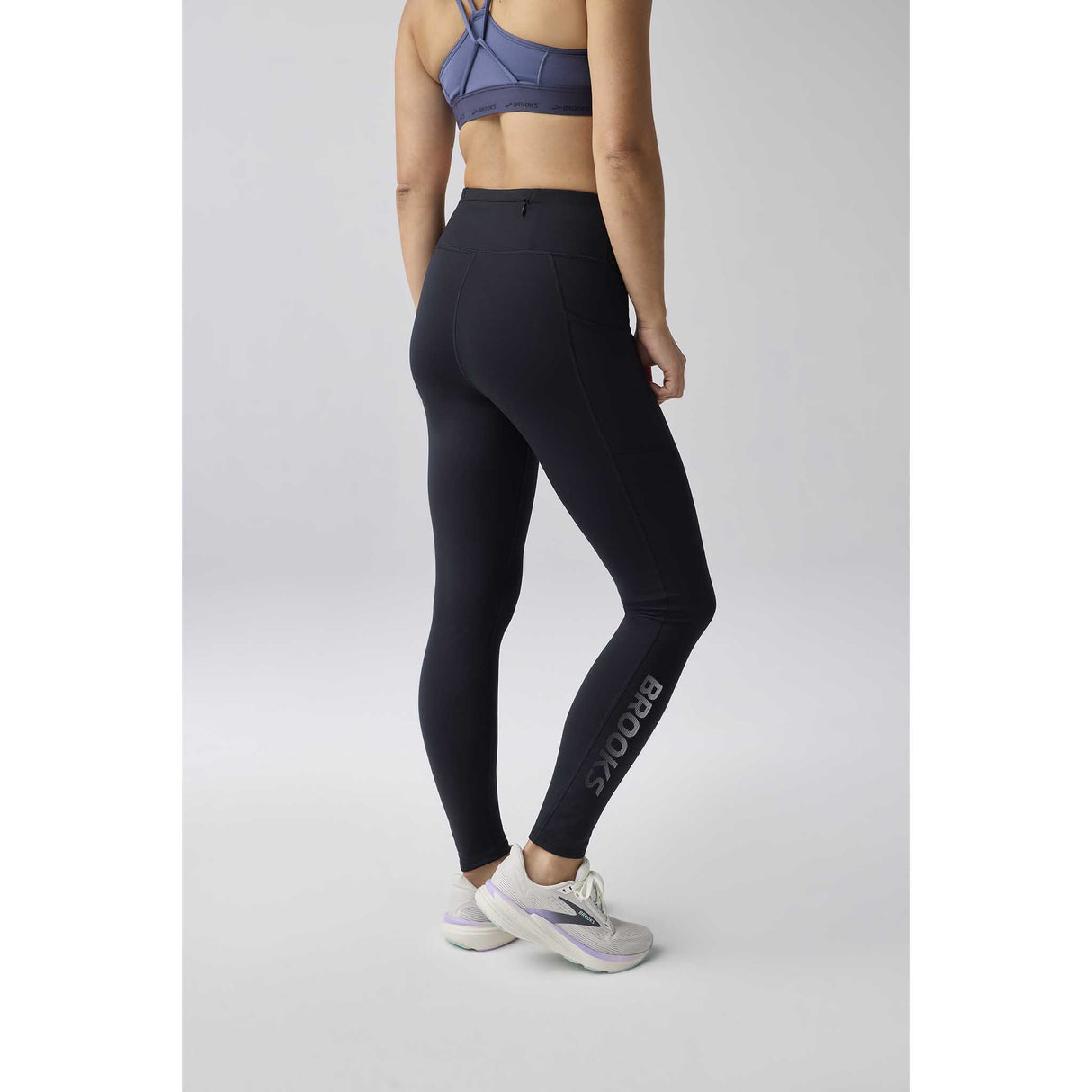 Brooks Momentum Thermal collant de course à pied 2.0 femme latéral - Noir / Speed Logo