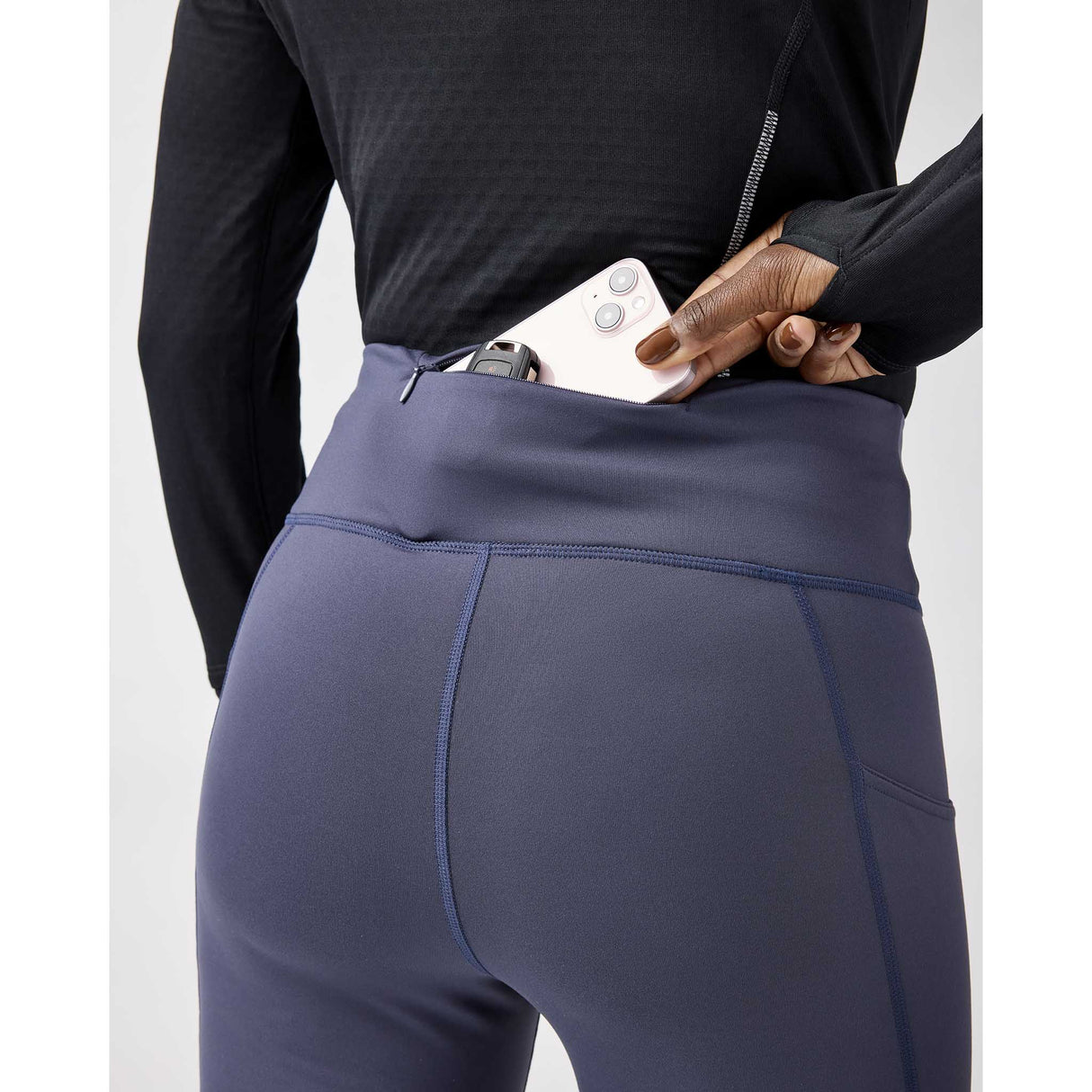 Brooks Momentum Thermal collant de course à pied 2.0 femme dos - Dk Nightshadow / Speed Logo