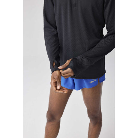 Brooks Notch Thermal Hoodie 3.0 chandail de course à pied homme passe pouce - Noir