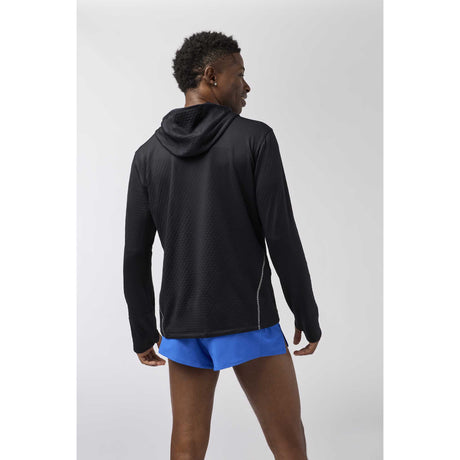 Brooks Notch Thermal Hoodie 3.0 chandail de course à pied homme dos -  Noir