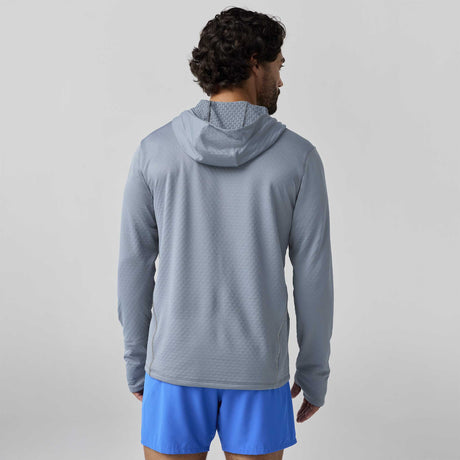 Brooks Notch Thermal Hoodie 3.0 chandail de course à pied homme dos - Storm