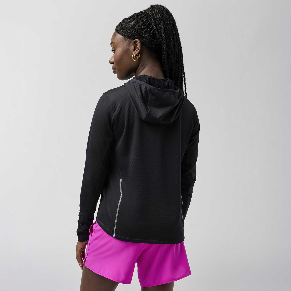 Brooks Notch Thermal Hoodie 3.0 chandail de course à pied femme dos - Noir