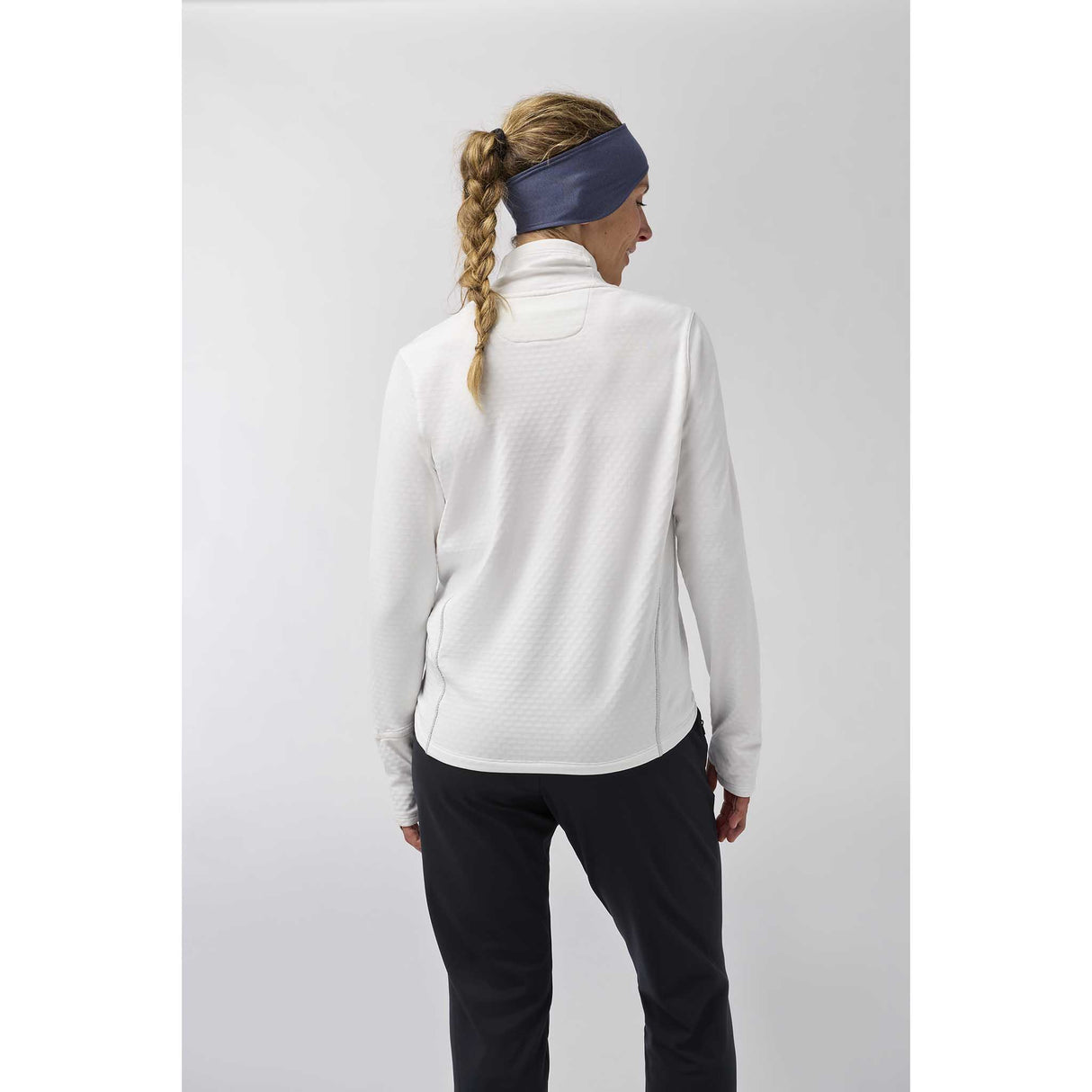 Brooks Notch Thermal 3.0 chandail de course à manches longues femme dos - Blanc