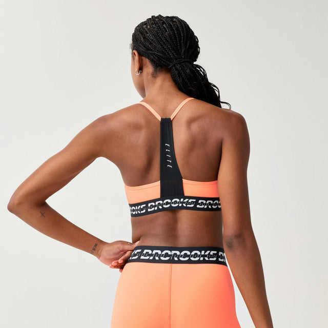 Brooks PR Elite Padded Bra soutien-gorge - Cyber Peach / Black