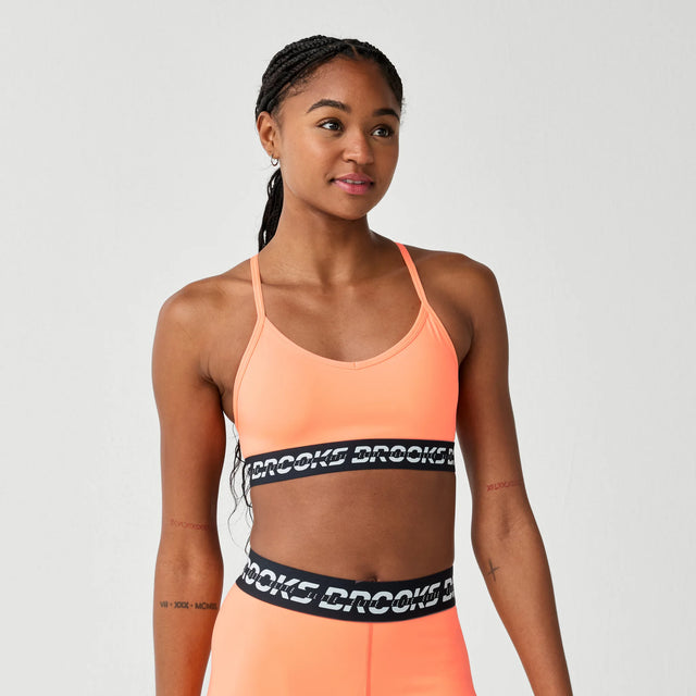 Brooks PR Elite Padded Bra soutien-gorge - Cyber Peach / Black