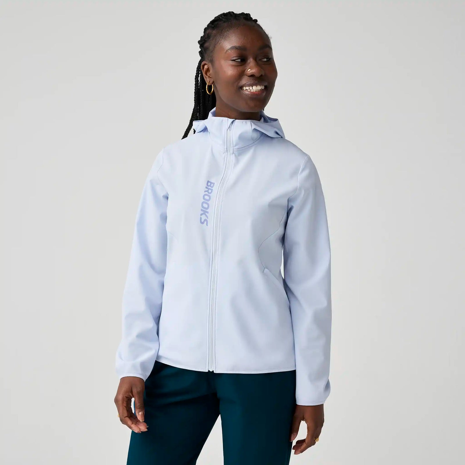 Brooks Canopy Jacket coupe-vent de course à pied pour femme - Halogen Blue