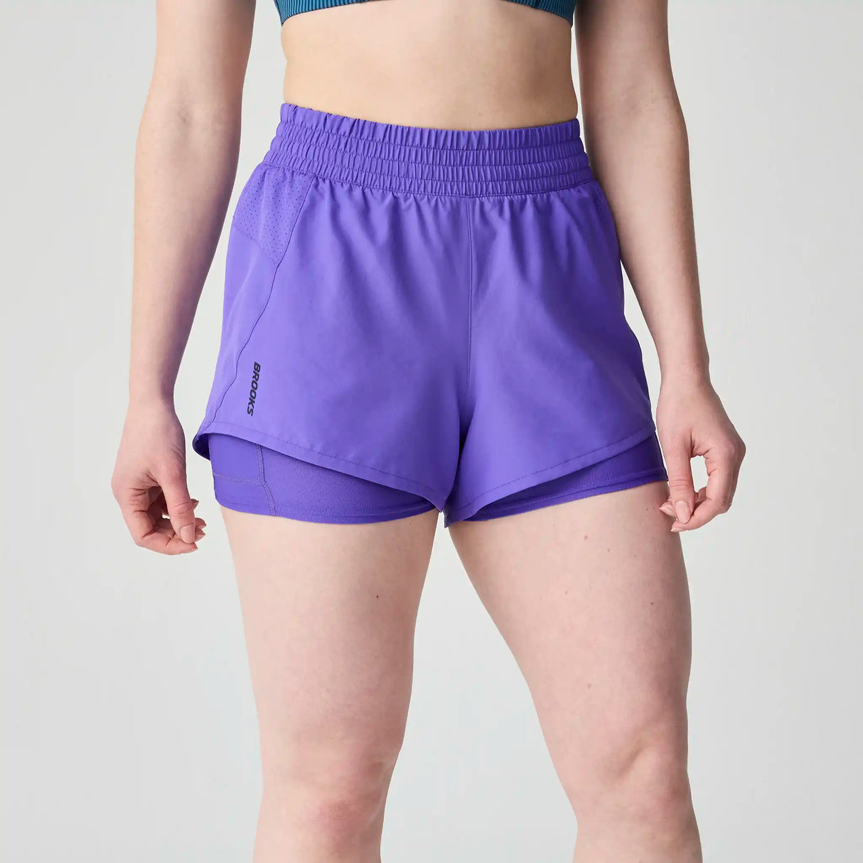 Brooks Dash short de course à pied 3 po 2-en-1 pour femme - Violet