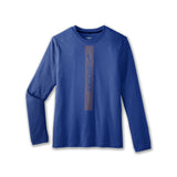 Brooks Distance 2.0 chandail de course homme - Heather Aegean / Brooks Trail