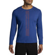 Brooks Distance 2.0 chandail de course homme face - Heather Aegean / Brooks Trail
