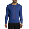 Brooks Distance 2.0 chandail de course homme face - Heather Aegean / Brooks Trail