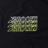 Brooks Distance 3.0 t-shirt de course à manches longues homme logo - Noir / BR Stack