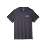 Brooks Distance t-shirt de course à pied à manches courtes 3.0 homme - Asphalt / BR Stack