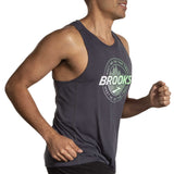 Brooks Distance Tank 3.0 camisole sans manches course homme action- Asphalt / Brooks Trail