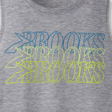 Brooks Distance Tank 3.0 camisole sans manches course homme logo- Htr Ash / BR Stack