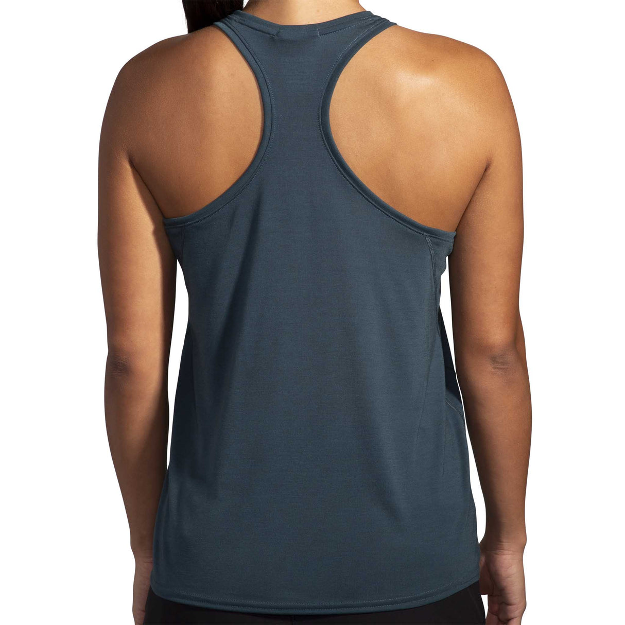 Brooks Distance 3.0 tank top course femme dos- Carbon / Happy Place