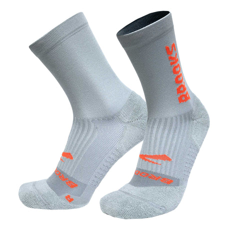 Brooks Ghost Crew chaussettes de course à pied - Smoke / BR Crew