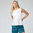 Brooks Graphic camisole de course à pied à imprimé pour femme - Blanc / Noir / Cosmo