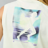 Brooks Graphic camisole de course à pied à imprimé pour femme - Luminary / Violet / Halogen Blue