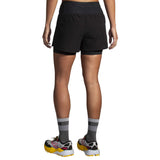 Brooks High Point short de course à pied 3 po 2-en-1 2.0 femme dos - noir