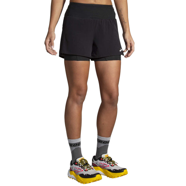 Brooks High Point short de course à pied 3 po 2-en-1 2.0 femme - noir