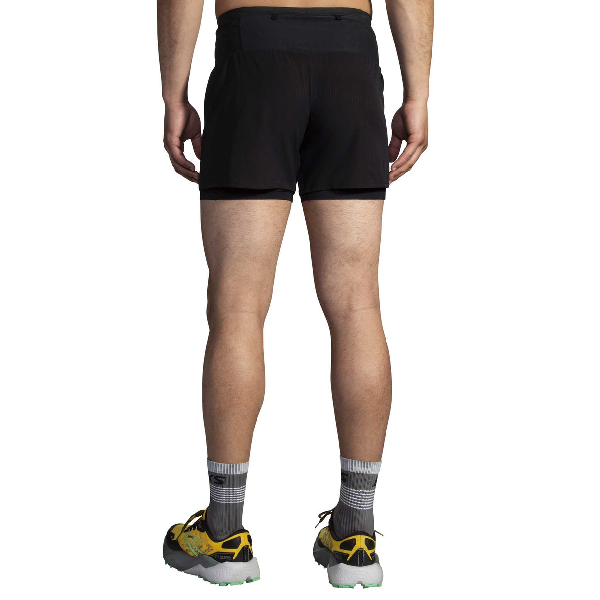 Brooks High Point short de course à pied 5 po 2-en-1 2.0 homme dos - noir