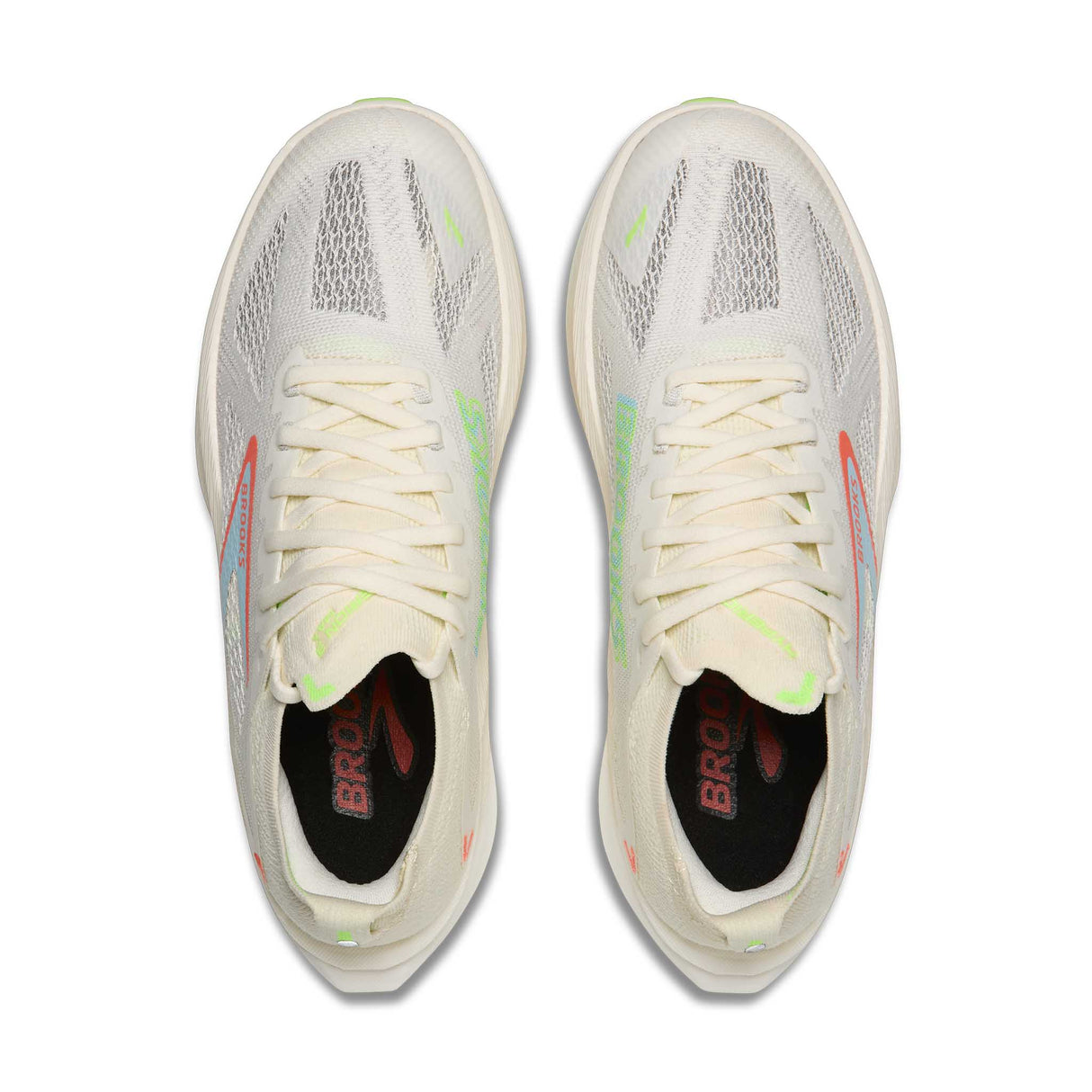 Brooks Hyperion Max 3 chaussures de course à pied homme empeigne - Coconut / Green Gecko / Pink Clay