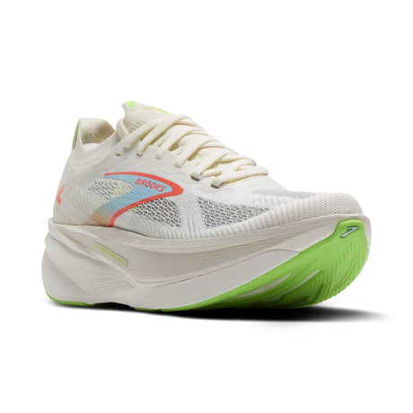 Brooks Hyperion Max 3 chaussures de course à pied femme pointe - Coconut / Green Gecko / Pink Clay