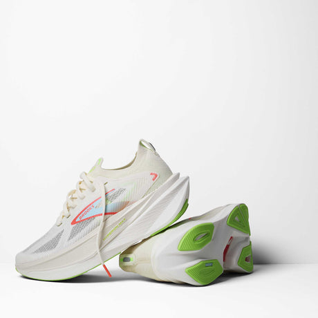Brooks Hyperion Max 3 chaussures de course à pied femme paire - Coconut / Green Gecko / Pink Clay