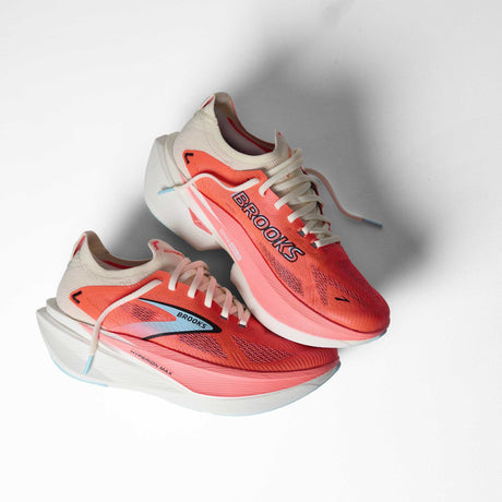 Brooks Hyperion Max 3 chaussures de course à pied femme paire - Coconut / Fiery Coral / Atomizer