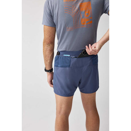 Brooks Journey 5-inch short de course à pied pour homme - Blue Slate / Speed Logo