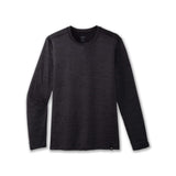 Brooks Luxe chandail de course à manches longues homme - Heather Deep Black