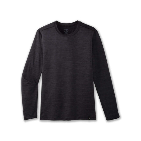 Brooks Luxe chandail de course à manches longues homme - Heather Deep Black
