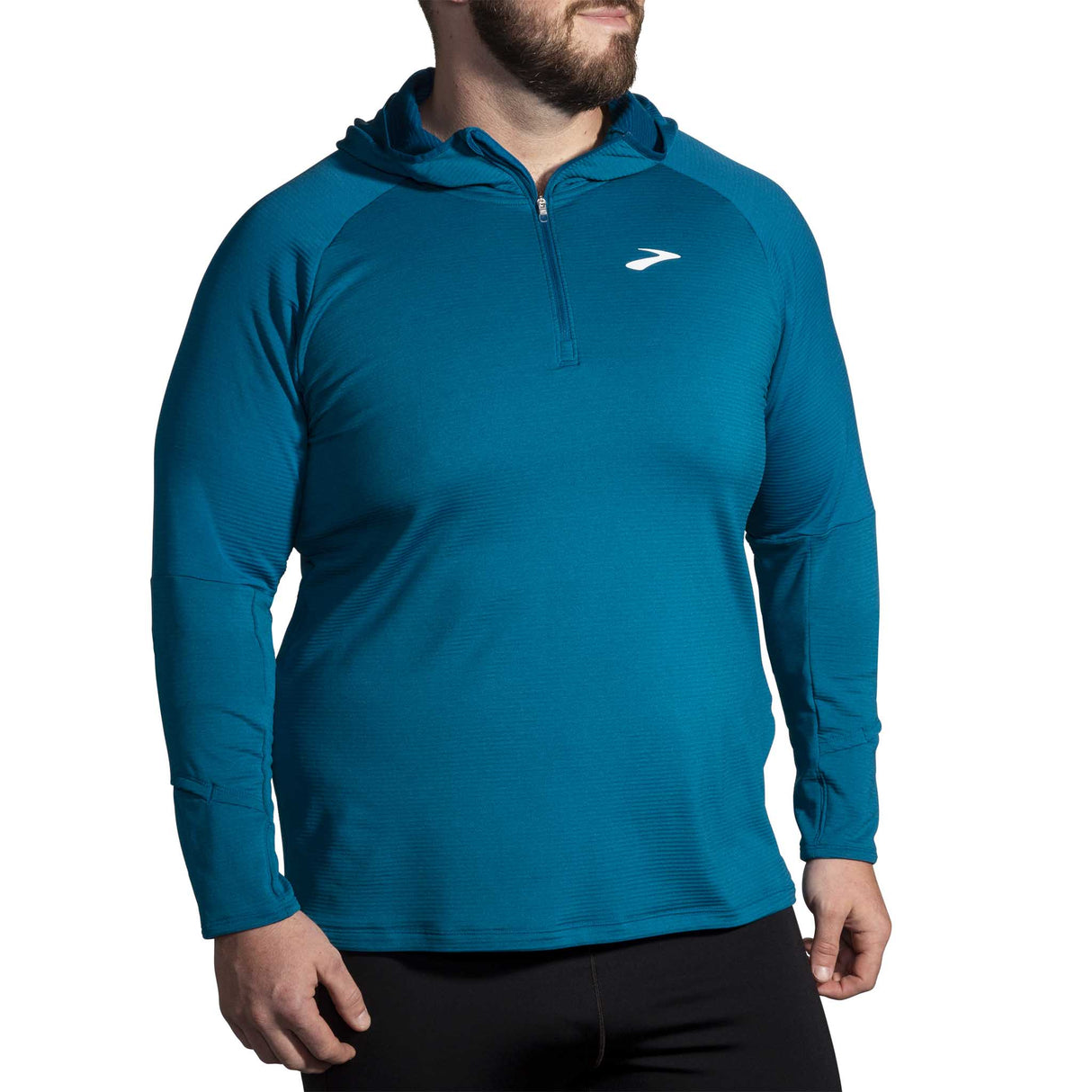 Brooks Notch Thermal Hoodie 2.0 chandail de course à pied homme heather dark ocean face