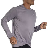 Chandail de course à pied à manches longues Brooks Notch Thermal 2.0 frosted lead homme lateral