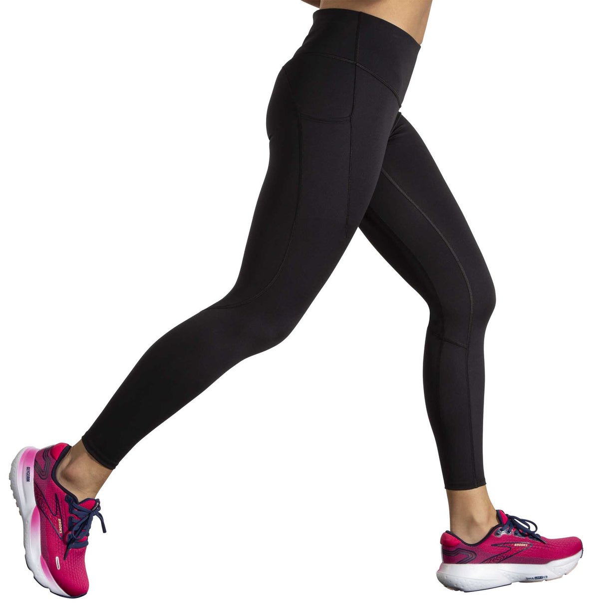 Brooks Spark Tight leggings de course à pied femme latéral - Noir