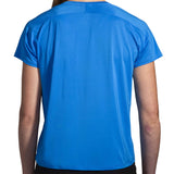 Brooks Sprint Free t-shirt de course à manches courtes femme dos - Azure Blue