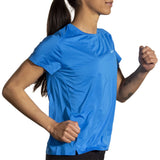 Brooks Sprint Free t-shirt de course à manches courtes femme action - Azure Blue