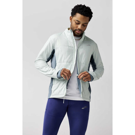 Brooks Shield Hybrid Jacket 3.0 manteau de course à pied homme action - Smoke / Storm