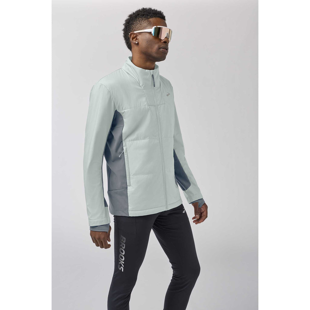 Brooks Shield Hybrid Jacket 3.0 manteau de course à pied homme action - Smoke / Storm