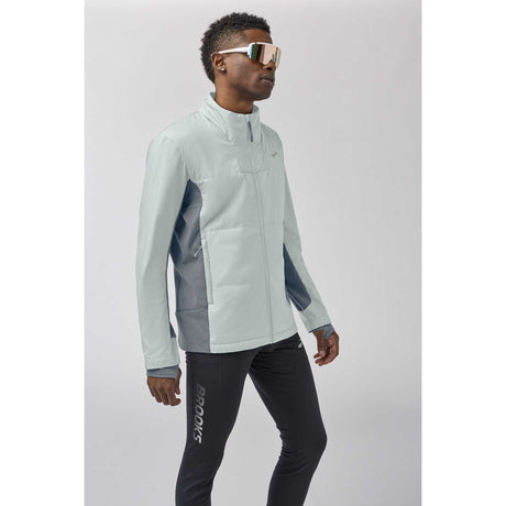 Brooks Shield Hybrid Jacket 3.0 manteau de course à pied homme action - Smoke / Storm