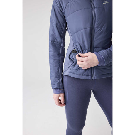 Brooks Shield Hybrid Jacket 3.0 manteau de course femme action - Nightshadow