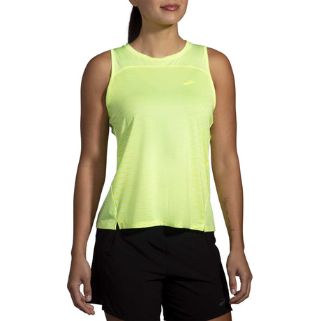 Brooks Sprint Free Tank 2.0 camisole de course femme face - Lt Lime