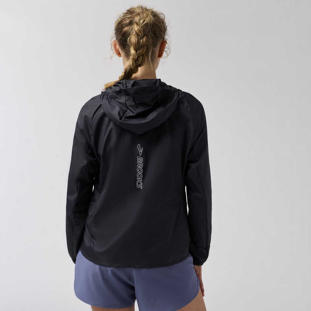 Brooks Canopy Packable Jacket coupe-vent de course à pied pour femme - Noir