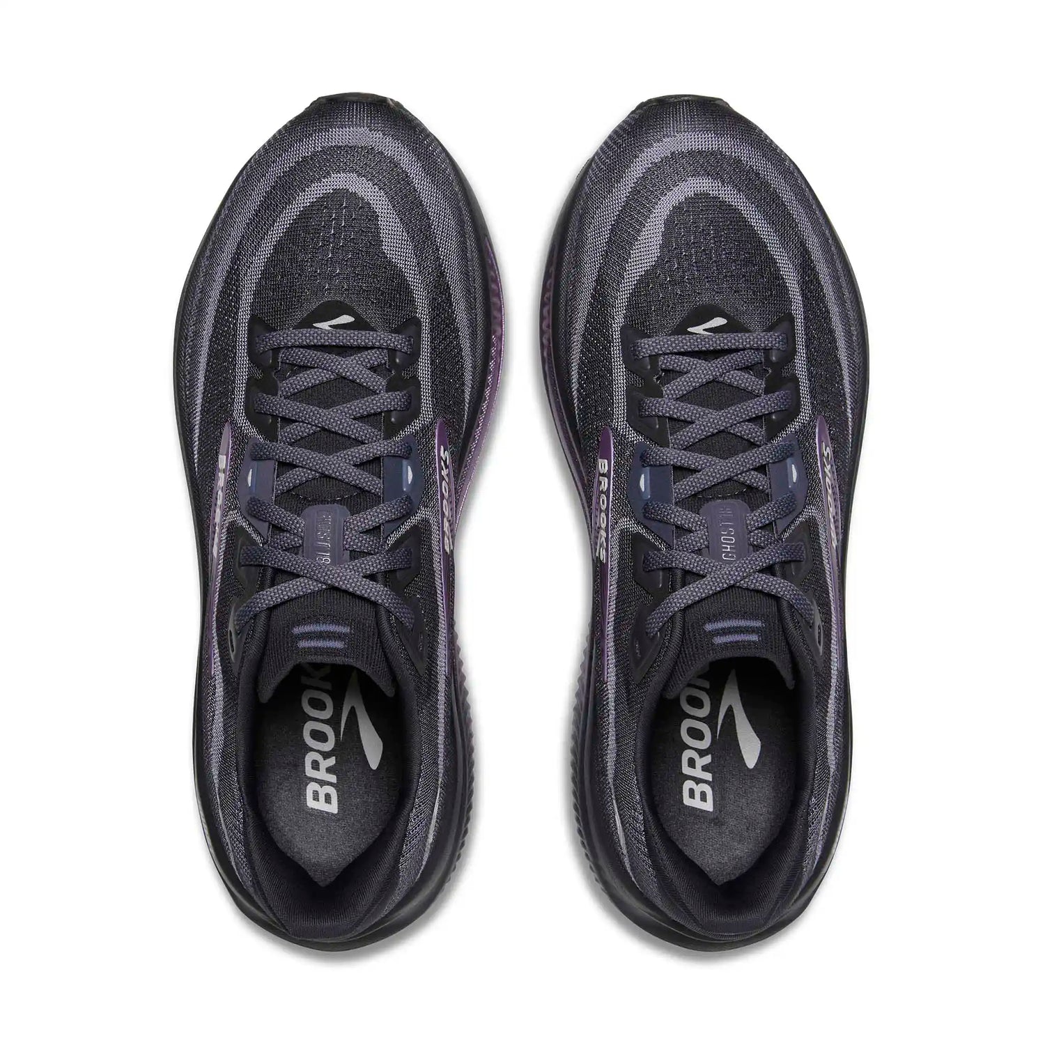 Brooks Ghost 18 chaussures de course femme - Ebony / Folkstone / Metallic