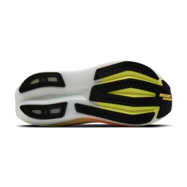 Brooks Glycerin Max 2 chaussures de course à pied femme - White / Cyber Yellow / Nightlife